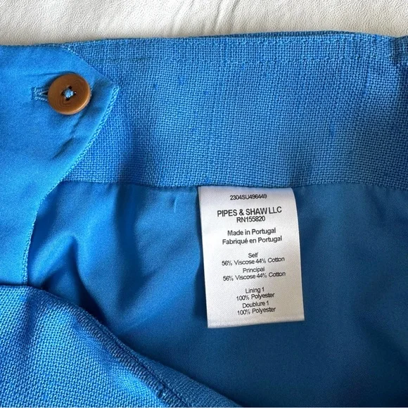 Veronica Beard Dove Woven Wide-leg Pants Blue 4 - Picture 10 of 15